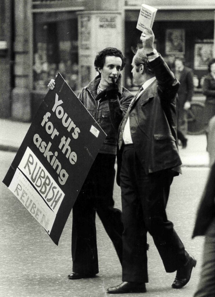 Mario Mieli a manifestazione contro libro Reuben - Autunno 1970