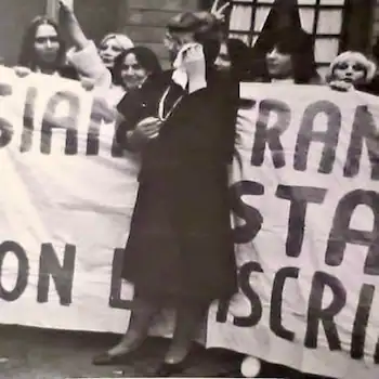 Pina Bonanno e donne del MIT in manifestazione